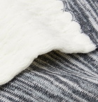 N/A - Colour-Block Mélange Stretch Cotton-Blend Socks - Gray
