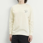 Drôle de Monsieur Men's Esquisse Slogan Long Sleeve T-shirt in Off White