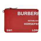 Burberry Red Horseferry Print Zip Pouch