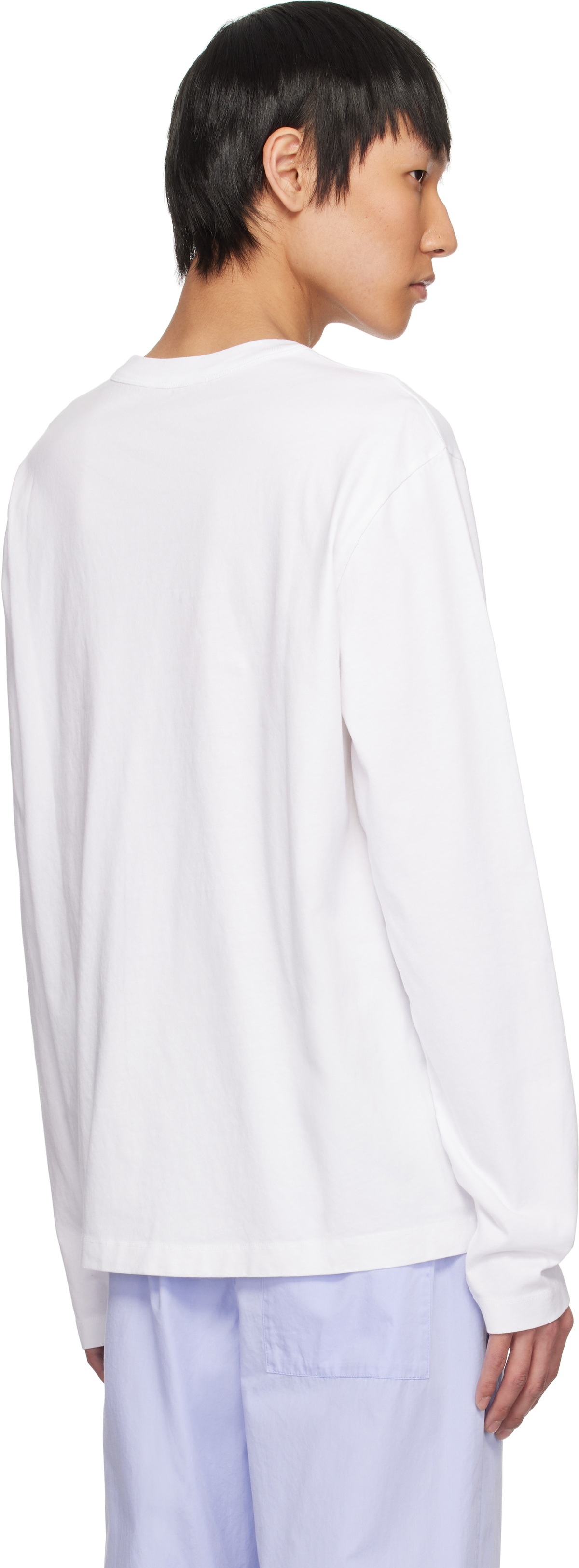 Tekla White Long-Sleeved T-shirt