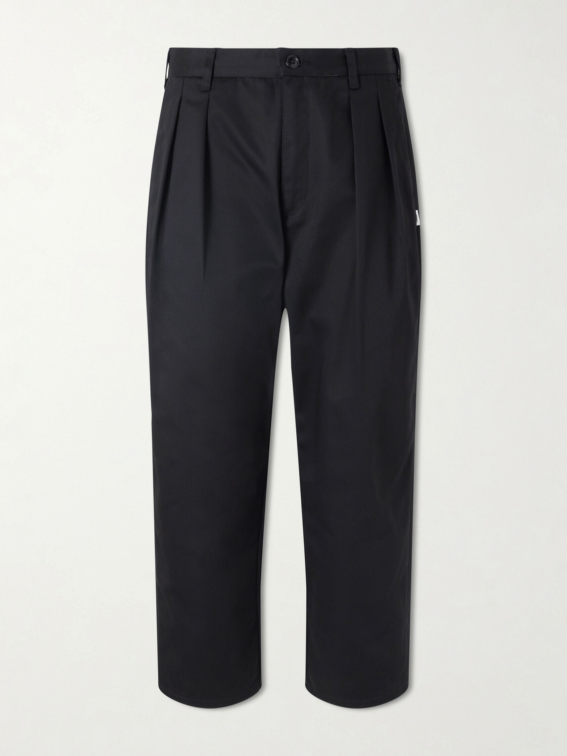 WTAPS - Straight-Leg Pleated Twill Trousers - Black