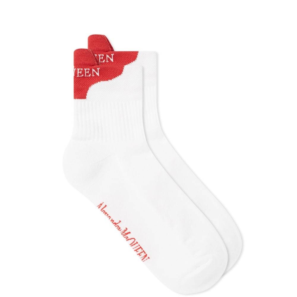 Photo: Alexander McQueen Logo Heel Tab Sport Sock