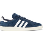 ADIDAS ORIGINALS - Campus 80s Leather-Trimmed Suede Sneakers - Blue