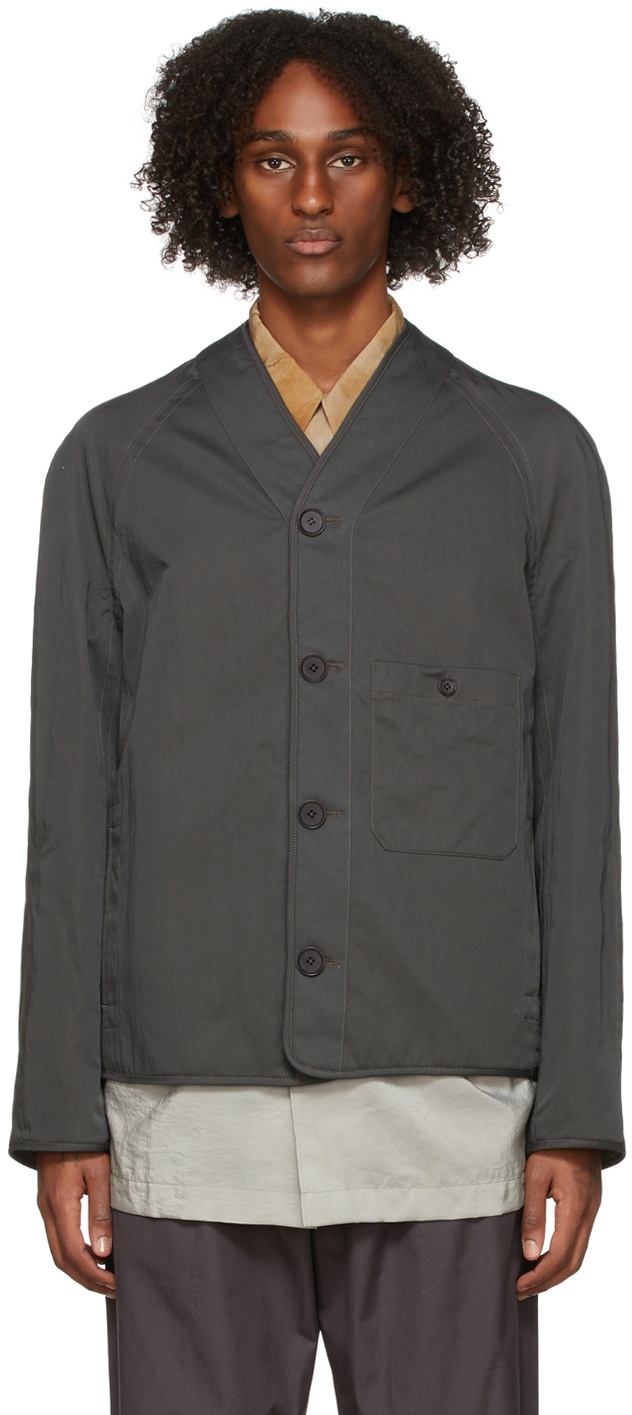 Lemaire Grey Reversible V-Neck Liner Jacket Lemaire