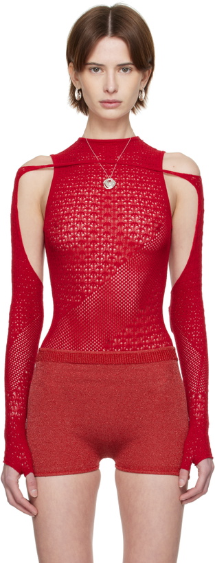 Photo: Isa Boulder Red Mitten Sleeves
