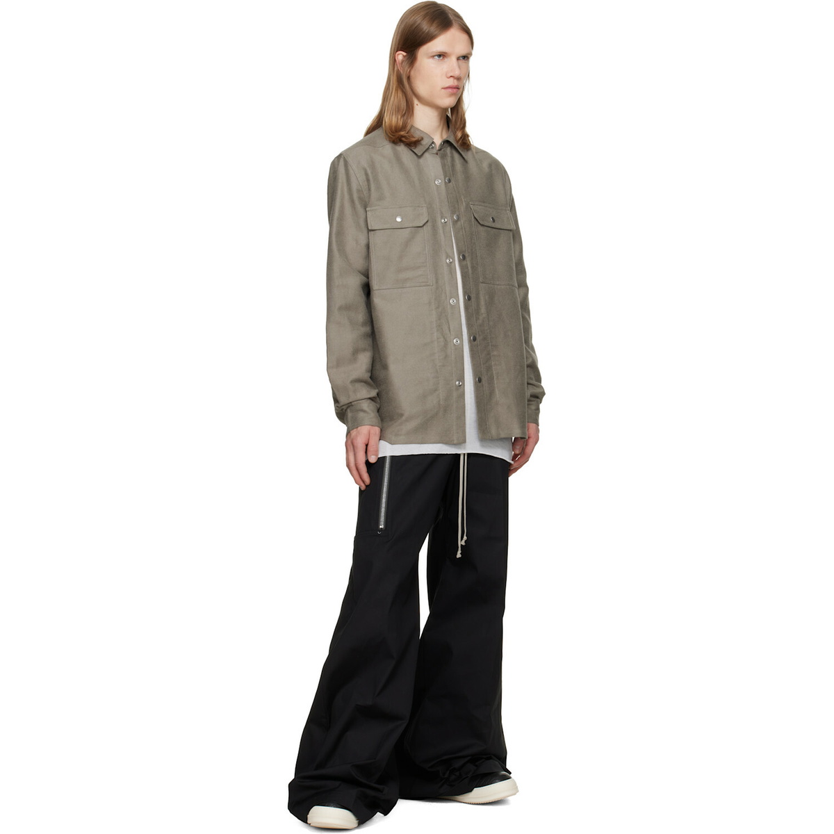 Rick Owens Taupe Tower Overshirt