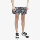 Versace Men's All Over Logo Swim Short in Black