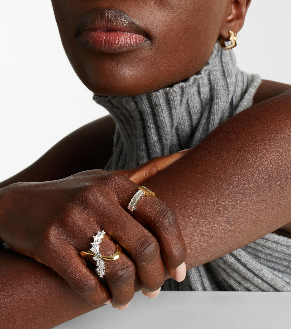 Yeprem 18kt yellow and white gold (750/1000) ring with diamonds