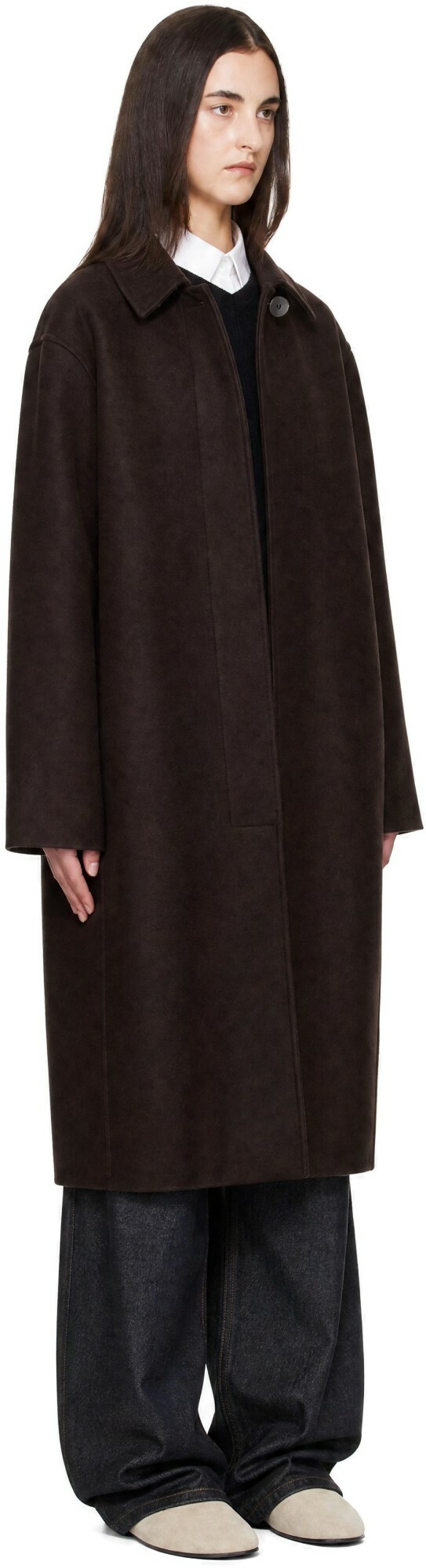Studio Nicholson Brown Ria Wool Coat