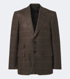Tom Ford Houndstooth wool, silk, and linen blazer