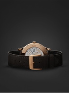 CHOPARD - L.U.C XPS Automatic 40mm 18-Karat Rose Gold and Nubuck Watch, Ref. No. 161948-5003 - Brown