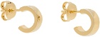 MM6 Maison Margiela Gold Numeric Minimal Signature Hoop Earrings