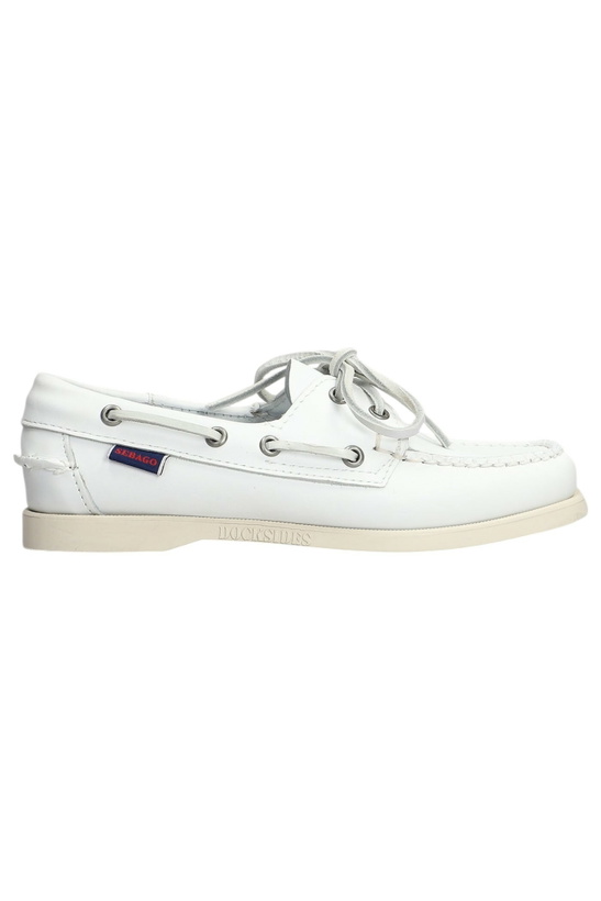 Photo: Sebago Portland Loafers In White Leather