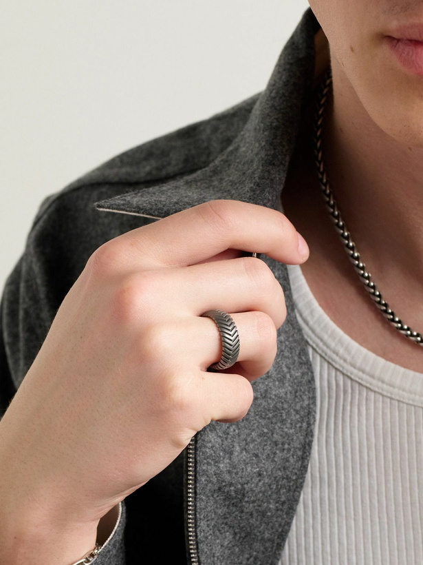 Photo: David Yurman - Chevron Titanium Ring - Black