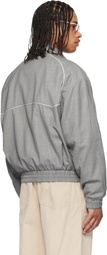WOOYOUNGMI Gray Wool Poly Banding Jacket