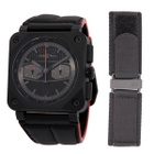 Bell and Ross Instruments Automatic Black Dial Mens Watch BR0394-BTR-CE/SCA
