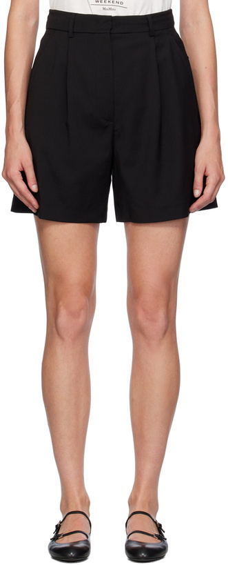 Photo: Weekend Max Mara Black Woollen Cloth Shorts