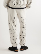 NOMA t.d. - Tapered Splattered Cotton-Jersey Sweatpants - Neutrals