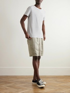 James Perse - Straight-Leg Garment-Dyed Linen Drawstring Shorts - Brown