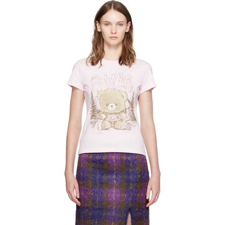 Photo: GANNI Pink Forest Teddy Baby Fit T-shirt