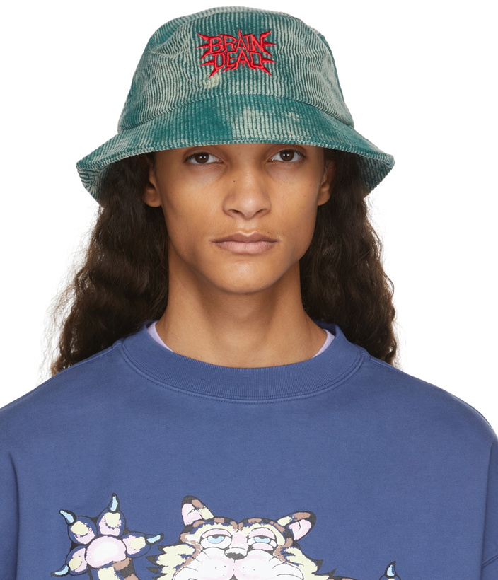 Photo: Brain Dead Green Spikey Bleached Bucket Hat