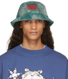 Brain Dead Green Spikey Bleached Bucket Hat