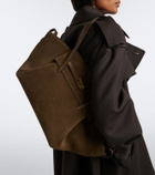 DeMellier Brooklyn Large suede shoulder bag