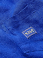 Desmond & Dempsey - Linen Pyjama Set - Blue