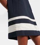 Staud Finn striped grosgrain minidress