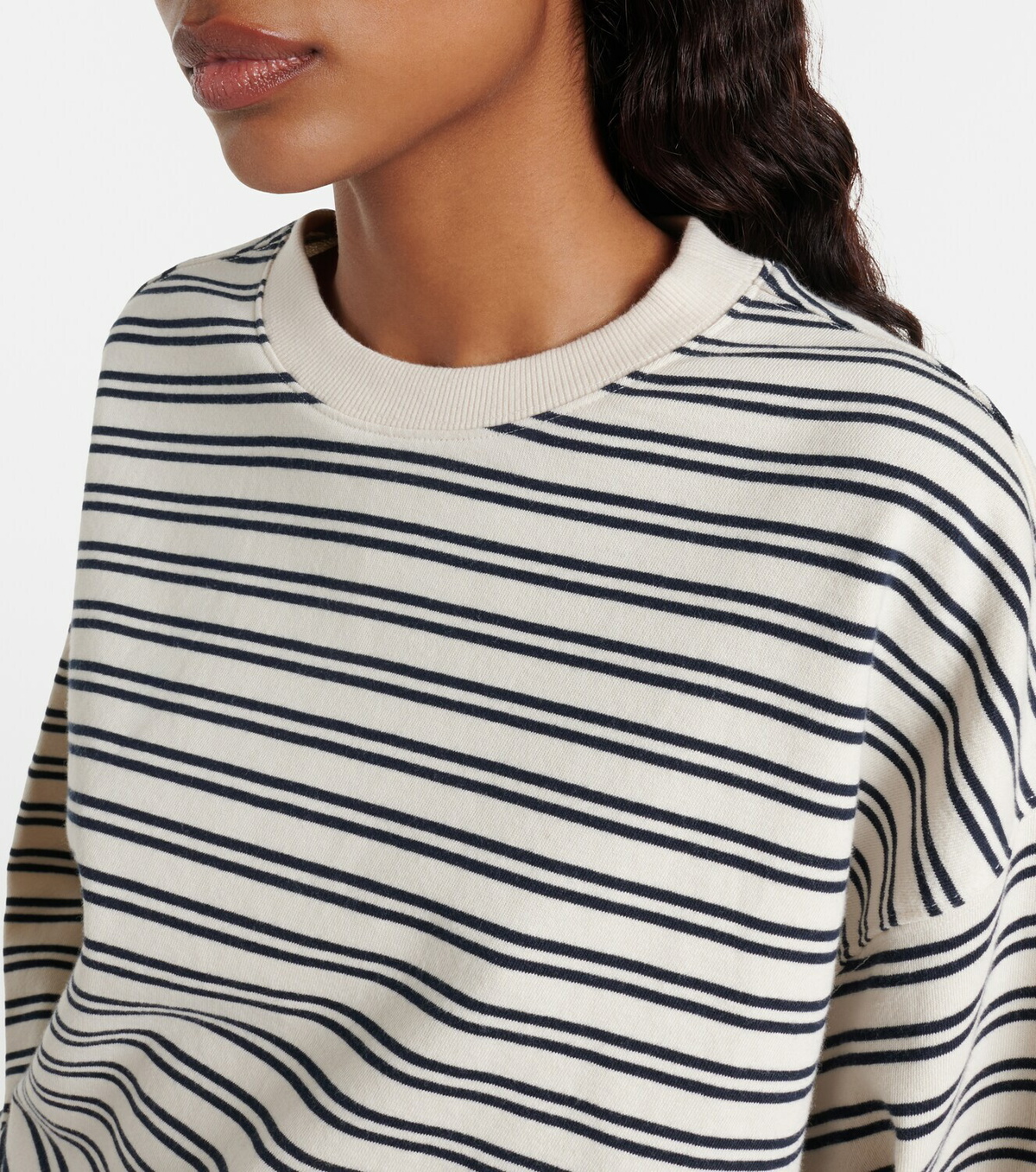 Velvet Isabelle striped cotton jersey sweatshirt