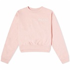 Sporty & Rich Women's Syracuse Cropped Crew Sweat in Rose
