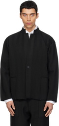 HOMME PLISSÉ ISSEY MIYAKE Black Inlaid Knit Jacket