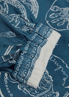 Alemais Lucky Printed Linen Midi Dress Blue