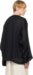 Jan-Jan Van Essche Black O-Project Fine Cavalry Twill Tunic#38 Shirt