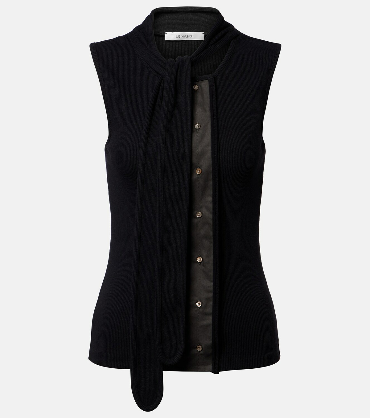 Lemaire Asymmetric cotton and linen top