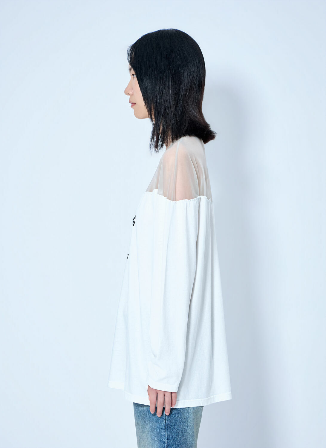 MM6 Maison Margiela Long Sleeve Heavy Cotton Jersey Tee