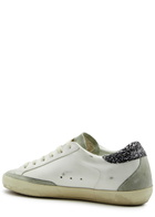 Golden Goose Super-Star Distressed Leather Sneakers Grey 37 (IT37 / UK4), Golden Goose Trainers, Embroidered