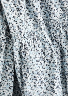 Ganni Floral-print Cotton Midi Dress Blue