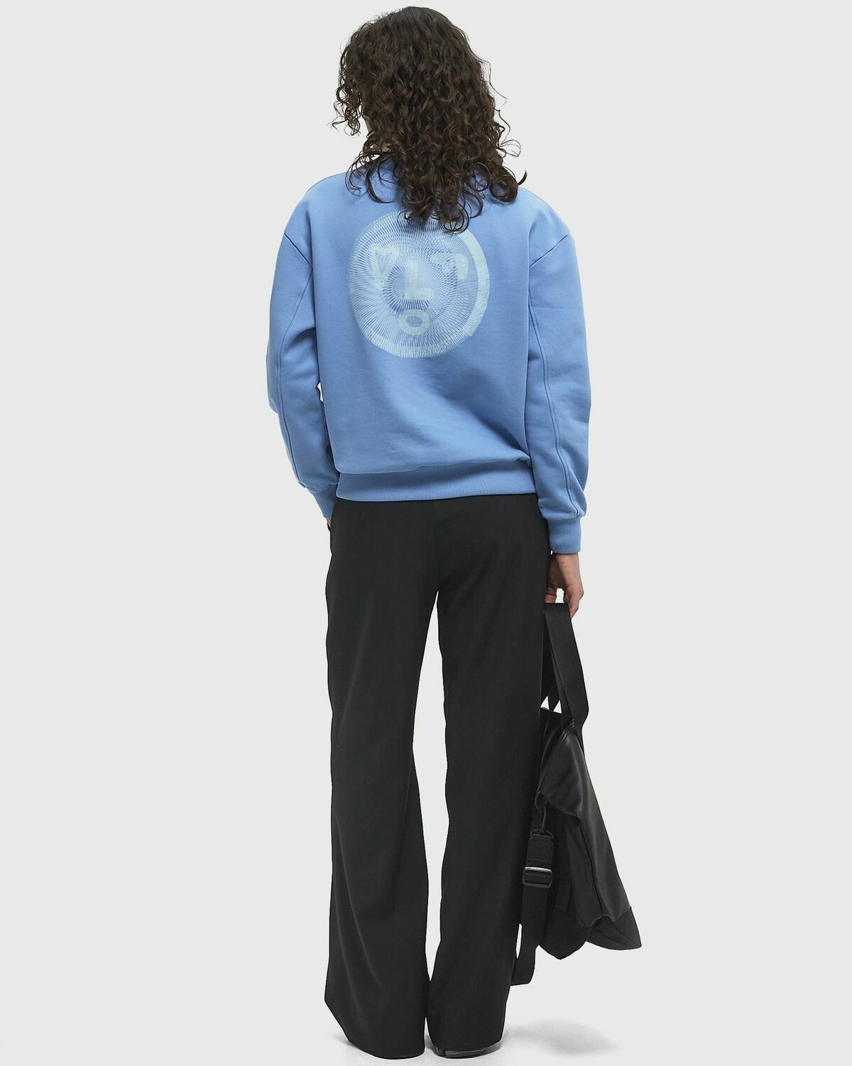 ØLÅF SPIRAL FACE CREWNECK Blue Womens Sweatshirt