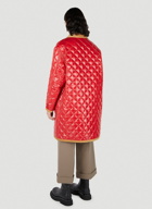 Gucci - Double-Breasted Quilted Coat in Red