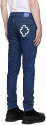 Marcelo Burlon County of Milan Blue Slim Cross Jeans