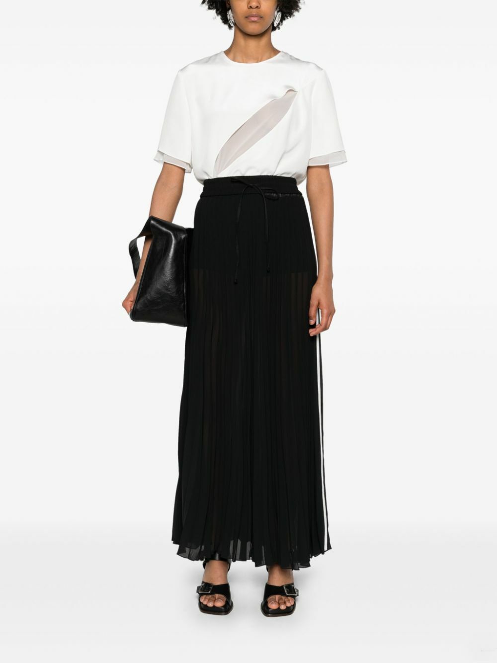 激安本物 Peter Do Black Pleated Maxi Skirt Peter Do スカート