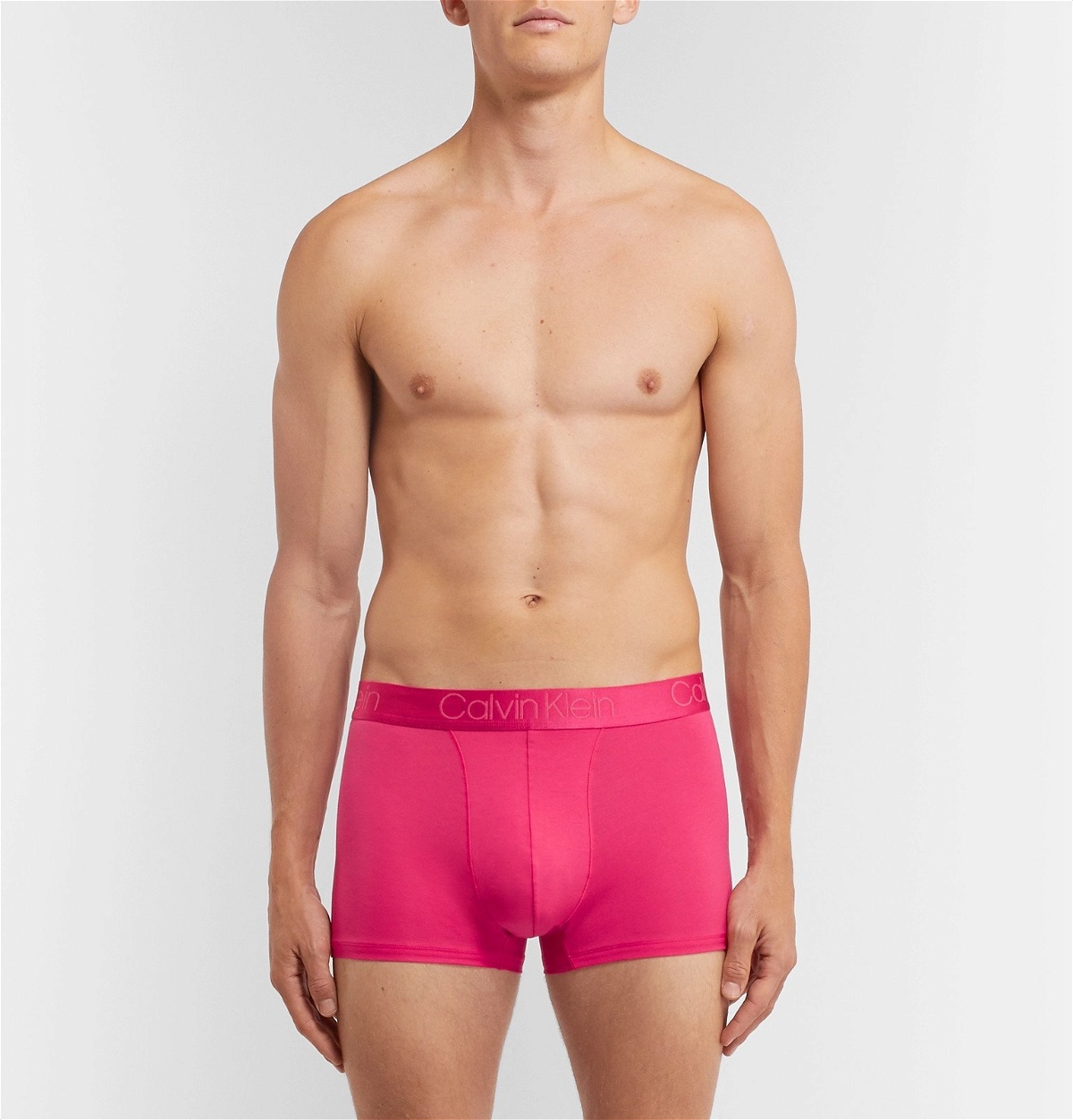Calvin Klein Underwear - Stretch-Modal and Cotton-Blend Boxer Briefs - Pink  Calvin Klein Underwear