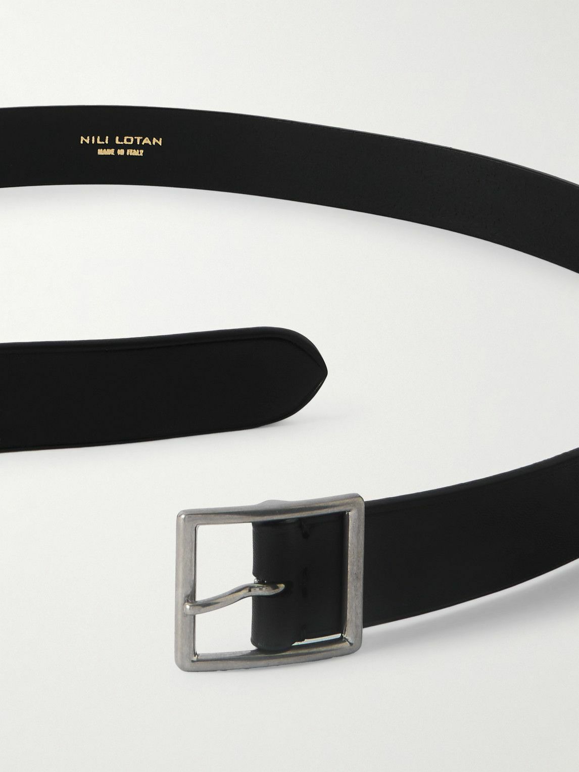 Nili Lotan - Frans 3cm Leather Belt - Black