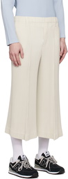 HOMME PLISSÉ ISSEY MIYAKE White Kersey Pleats Trousers