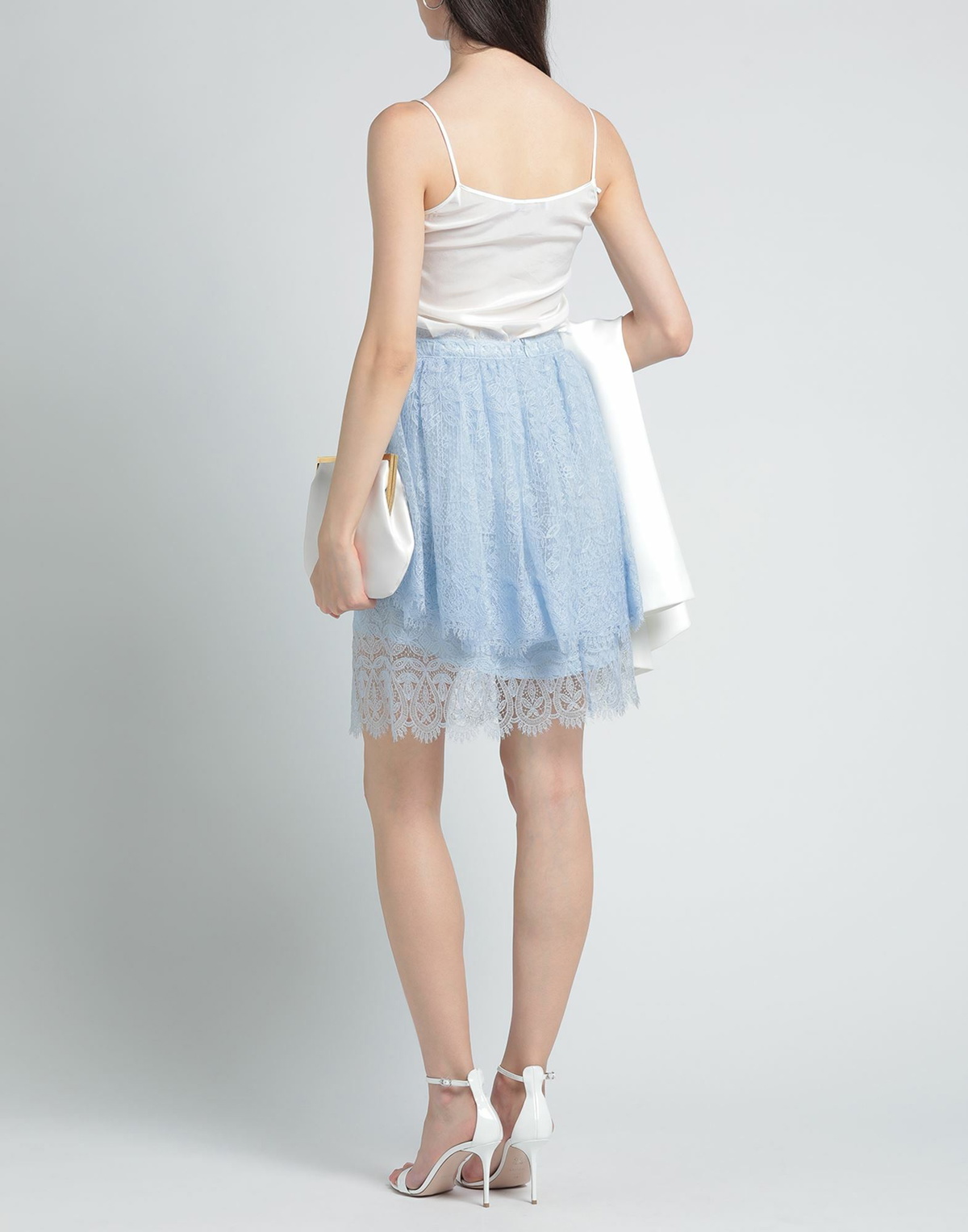 Ermanno Scervino Womens Mini skirt Sky in Blue