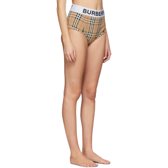 Burberry Beige Tessa High-Waisted Bikini Bottoms