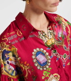 Camilla Printed silk shirt