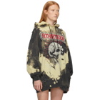 R13 Black and Yellow Oversized Exploited Punk Hoodie