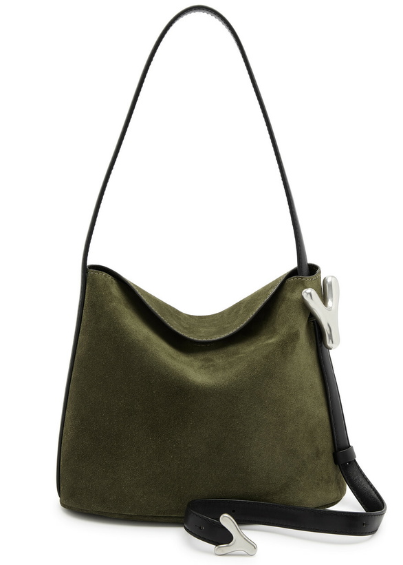 Photo: Boyy YY Sac Suede Shoulder bag - Dark Green - One Size